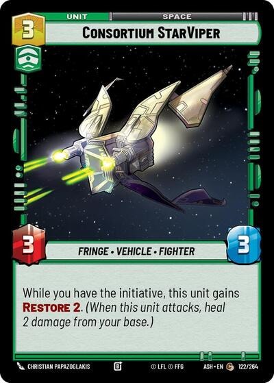 Consortium StarViper (ASH) #122/264 Common (Near Mint) Ashes of the Empire Star Wars: Unlimited: 2026