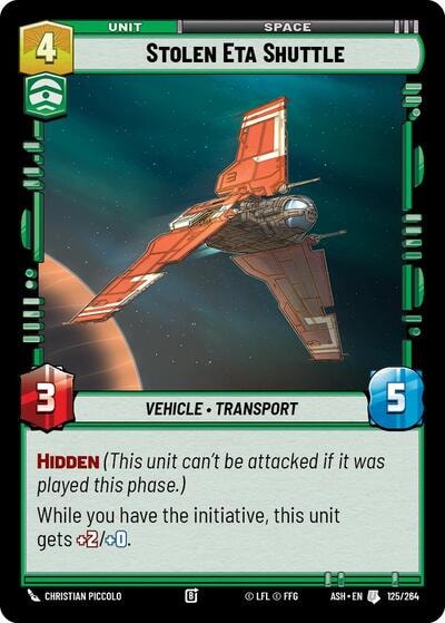 Stolen Eta Shuttle (ASH) #125/264 Uncommon (Near Mint) Ashes of the Empire Star Wars: Unlimited: 2026
