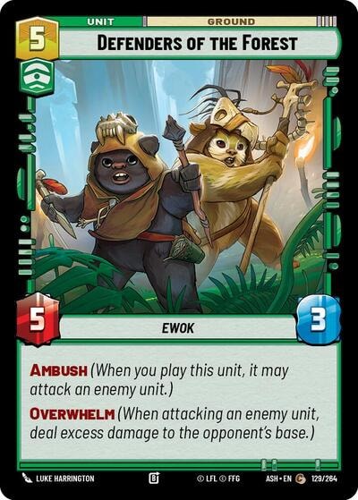 Defenders of the Forest (ASH) #129/264 Common (Near Mint) Ashes of the Empire Star Wars: Unlimited: 2026