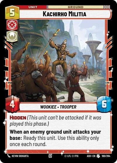 Kachirho Militia (ASH) #160/264 Uncommon (Near Mint) Ashes of the Empire Star Wars: Unlimited: 2026