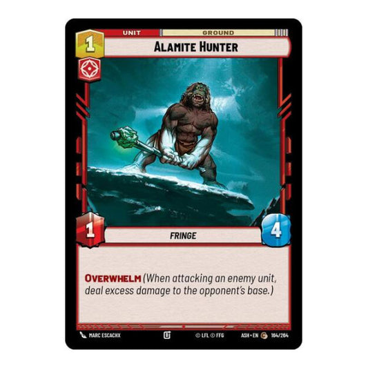 Alamite Hunter (ASH) #164/264 Common (Near Mint) Ashes of the Empire Star Wars: Unlimited: 2026