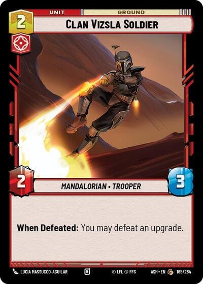 Clan Vizsla Soldier (ASH) #165/264 Common (Near Mint) Ashes of the Empire Star Wars: Unlimited: 2026