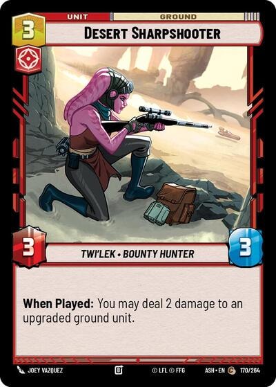 Desert Sharpshooter (ASH) #170/264 Common (Near Mint) Ashes of the Empire Star Wars: Unlimited: 2026