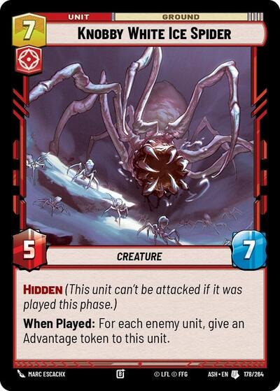 Knobby White Ice Spider (ASH) #178/264 Uncommon (Near Mint) Ashes of the Empire Star Wars: Unlimited: 2026