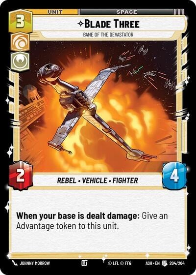 Blade Three - Bane of the Devastator (ASH) #204/264 Uncommon (Near Mint) Ashes of the Empire Star Wars: Unlimited: 2026