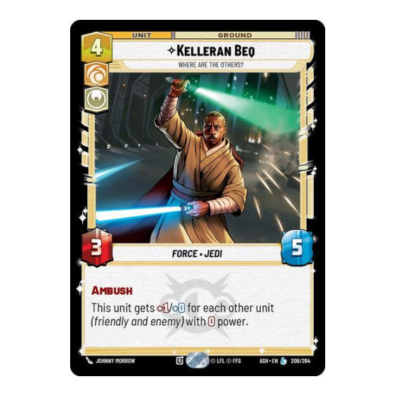 Kelleran Beq - Where are the Others? (ASH) #206/264 Legendary (Near Mint) Ashes of the Empire Star Wars: Unlimited: 2026