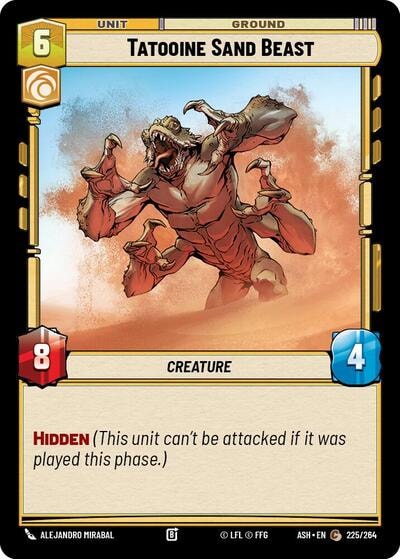 Tatooine Sand Beast (ASH) #225/264 Common (Near Mint) Ashes of the Empire Star Wars: Unlimited: 2026
