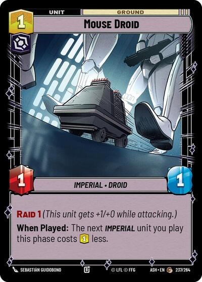 Mouse Droid (ASH) #237/264 Common (Near Mint) Ashes of the Empire Star Wars: Unlimited: 2026