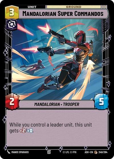 Mandalorian Super Commandos (ASH) #240/264 Common (Near Mint) Ashes of the Empire Star Wars: Unlimited: 2026