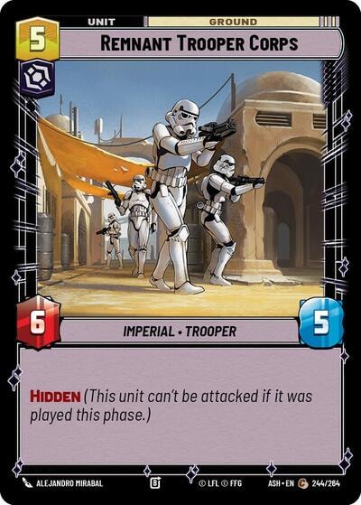 Remnant Trooper Corps (ASH) #244/264 Common (Near Mint) Ashes of the Empire Star Wars: Unlimited: 2026