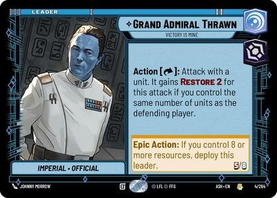 Grand Admiral Thrawn - Victory is Mine (ASH) #4/264 Rare (Near Mint) Ashes of the Empire Star Wars: Unlimited: 2026