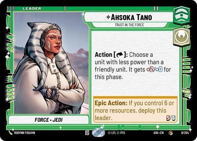 Ahsoka Tano - Trust in the Force (ASH) #9/264 Common (Near Mint) Ashes of the Empire Star Wars: Unlimited: 2026