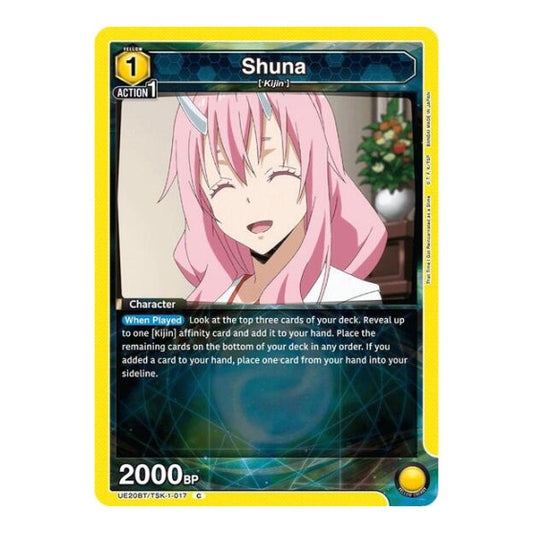 Shuna (017) (UE20BT) #UE20BT/TSK-1-017 Common (Near Mint) UE20BT: That Time I Got Reincarnated as a Slime Union Arena: 2026