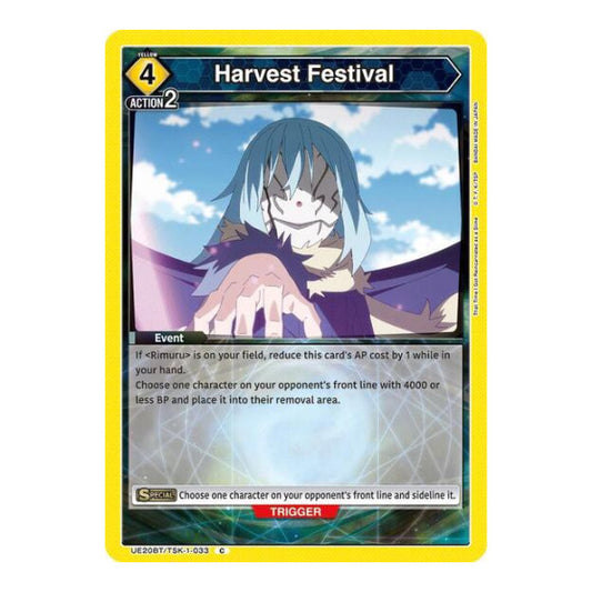 Harvest Festival (UE20BT) #UE20BT/TSK-1-033 Common (Near Mint) UE20BT: That Time I Got Reincarnated as a Slime Union Arena: 2026