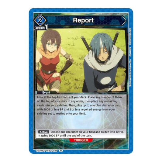 Report (UE20BT) #UE20BT/TSK-2-024 Uncommon (Near Mint) UE20BT: That Time I Got Reincarnated as a Slime Union Arena: 2026