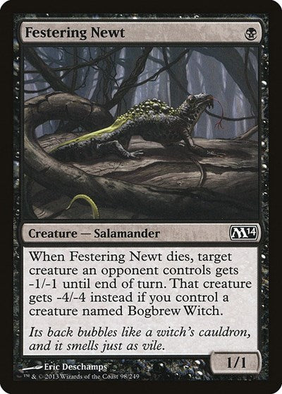 Festering Newt (M14) #98 Common (Lightly Played) Magic 2014 (M14) Magic: 2013