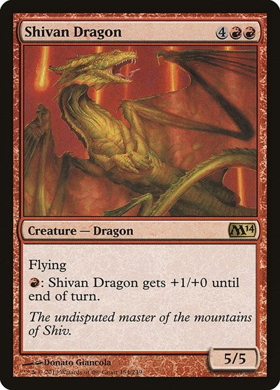 Shivan Dragon (M14) #154 Rare (Lightly Played) Magic 2014 (M14) Magic: The Gathering: 2013