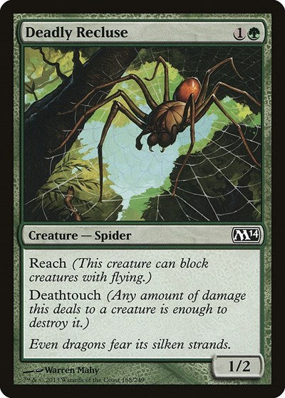 Deadly Recluse (M14) #168 Common Magic 2014 (M14) Magic: The Gathering: 2013