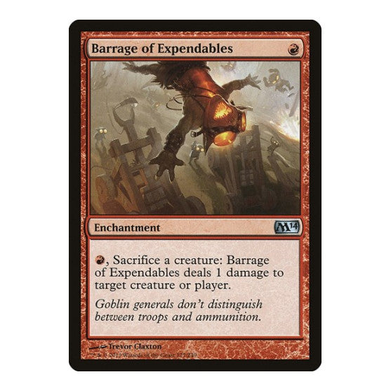 Barrage of Expendables (M14) #127 Uncommon (Foil Lightly Played) Magic 2014 (M14) Magic: The Gathering: 2013