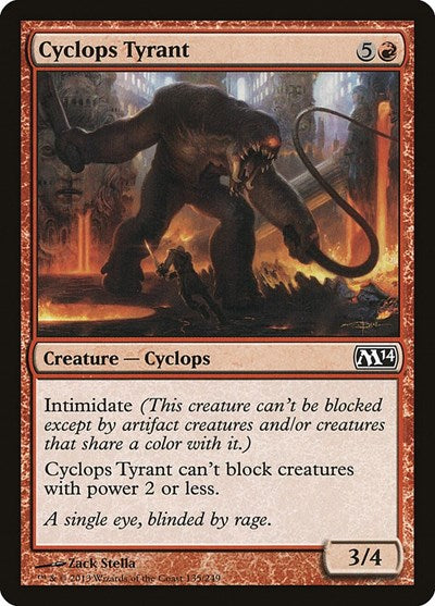 Cyclops Tyrant (M14) #135 Common (Lightly Played) Magic 2014 (M14) Magic: 2013