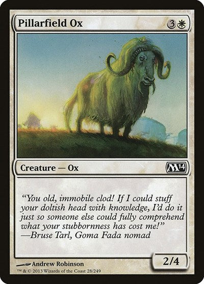Pillarfield Ox (M14) #28 Common (Lightly Played) Magic 2014 (M14) Magic: The Gathering: 2013