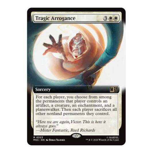 Tragic Arrogance (Extended Art) (MSC) #323 Rare (Near Mint) Commander: Marvel Super Heroes Magic: The Gathering: 2026