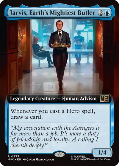 Jarvis, Earth's Mightiest Butler (Extended Art) (MSC) #333 Rare (Lightly Played) Commander: Marvel Super Heroes Magic: The Gathering: 2026