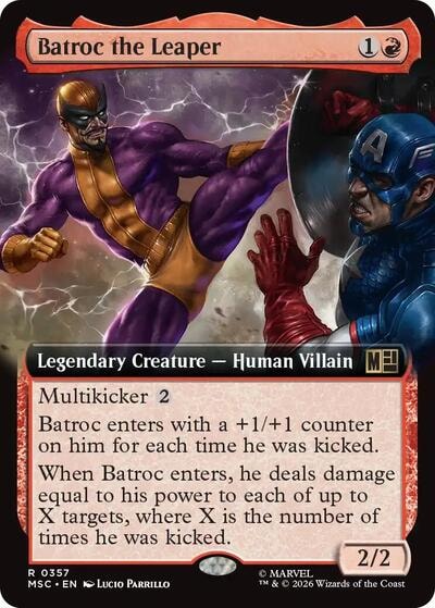 Batroc the Leaper (Extended Art) (MSC) #357 Rare (Near Mint) Commander: Marvel Super Heroes Magic: The Gathering: 2026