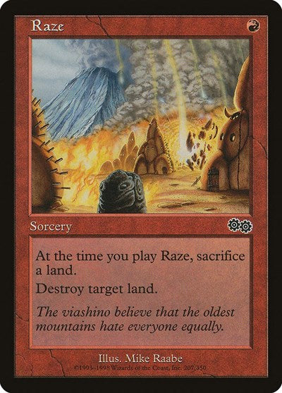 1998 Magic: Urza's Saga (USG) - Raze (#207, Common) (Lightly Played)