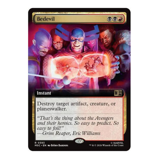 Bedevil (Extended Art) (MSC) #393 Rare (Near Mint) Commander: Marvel Super Heroes Magic: The Gathering: 2026