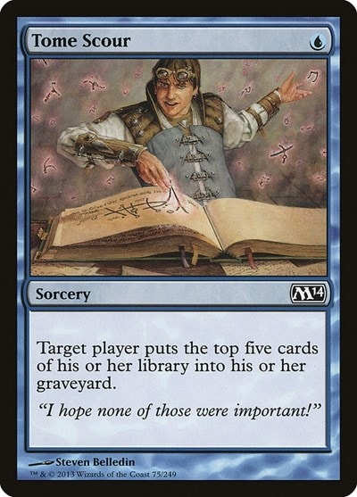 Tome Scour (M14) #75 Common (Lightly Played) Magic 2014 (M14) Magic: The Gathering: 2013