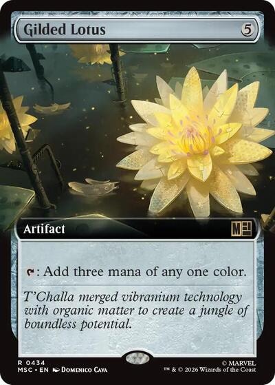 Gilded Lotus (Extended Art) (MSC) #434 Rare (Near Mint) Commander: Marvel Super Heroes Magic: The Gathering: 2026