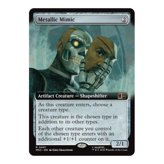 Metallic Mimic (Extended Art) (MSC) #441 Rare (Near Mint) Commander: Marvel Super Heroes Magic: The Gathering: 2026