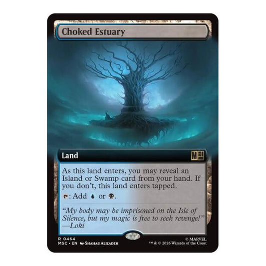 Choked Estuary (Extended Art) (MSC) #464 Rare (Lightly Played) Commander: Marvel Super Heroes Magic: The Gathering: 2026