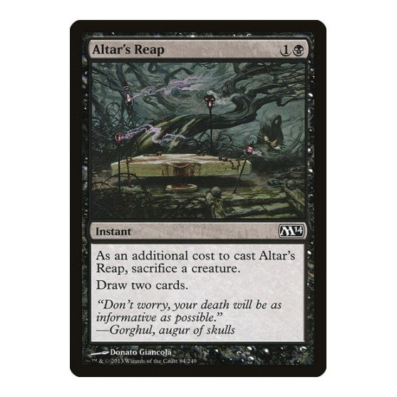 Altar's Reap (M14) #84 Common (Lightly Played) Magic 2014 (M14) Magic: The Gathering: 2013
