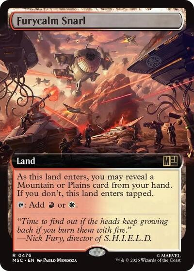 Furycalm Snarl (Extended Art) (MSC) #476 Rare (Near Mint) Commander: Marvel Super Heroes Magic: The Gathering: 2026