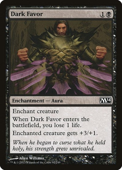 Dark Favor (M14) #92 Common (Lightly Played) Magic 2014 (M14) Magic: The Gathering: 2013