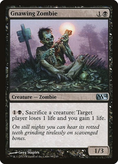 Gnawing Zombie (M14) #99 Uncommon (Lightly Played) Magic 2014 (M14) Magic: The Gathering: 2013