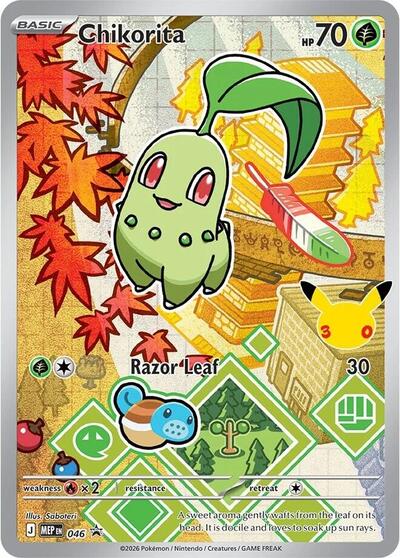 Chikorita - 046 (MEP) #046 Promo (Holofoil Near Mint) ME: Mega Evolution Promo Pokemon: 2025