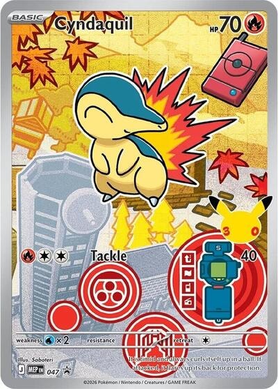 Cyndaquil - 047 (MEP) #047 Promo (Holofoil Near Mint) ME: Mega Evolution Promo Pokemon: 2025