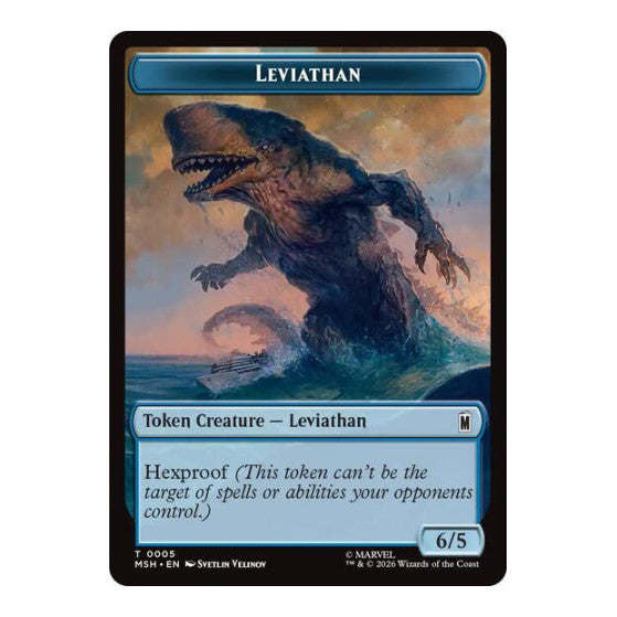 Leviathan // Food Double-Sided Token (MSH) #5 // 19 Token (Foil Near Mint) Marvel Super Heroes Magic: The Gathering: 2026