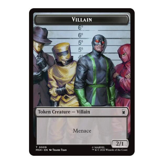 Villain // Treasure Double-Sided Token (MSH) #9 // 22 Token (Foil Near Mint) Marvel Super Heroes Magic: The Gathering: 2026