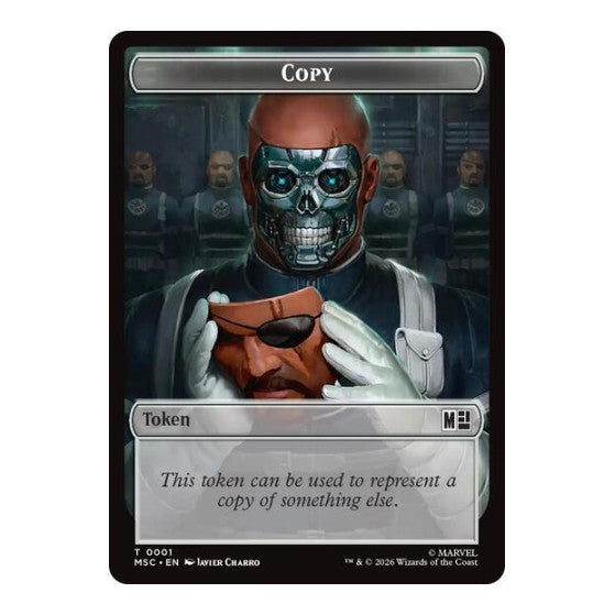 Copy // Rogue Double-Sided Token (MSC) #1 // 9 Token (Foil Lightly Played) Commander: Marvel Super Heroes Magic: The Gathering: 2026