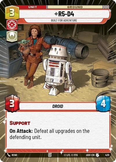 R5-D4 - Built for Adventure (Hyperspace) (ASH) #420 Uncommon (Near Mint) Ashes of the Empire Star Wars: Unlimited: 2026