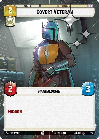 Covert Veteran (Hyperspace Foil) (ASH) #751 Common (Foil Near Mint) Ashes of the Empire Star Wars: Unlimited: 2026