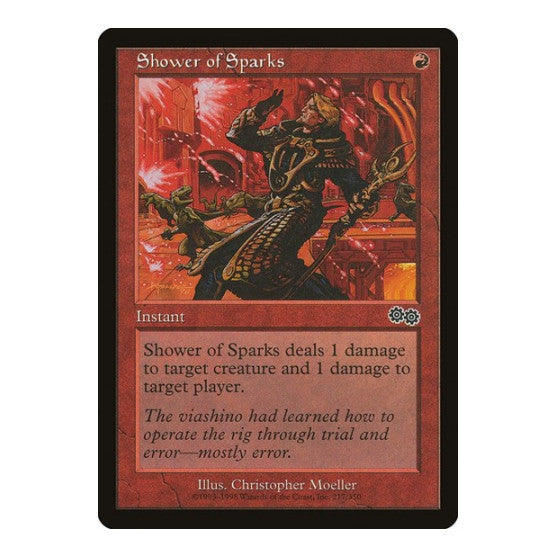 Shower of Sparks (USG) #217 Common (Lightly Played) Urza's Saga Magic: The Gathering: 1998