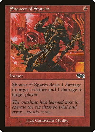 Shower of Sparks (USG) #217 Common (Lightly Played) Urza's Saga Magic: The Gathering: 1998