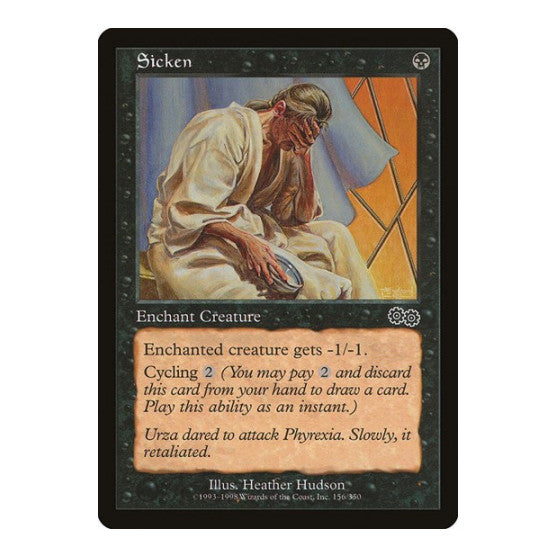 Sicken (USG) #156 Common (Moderately Played) Urza's Saga Magic: The Gathering: 1998