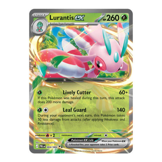 Lurantis ex - 004/084 (PBL) #004/084 Double Rare (Holofoil Near Mint) ME05: Pitch Black Pokemon: 2026