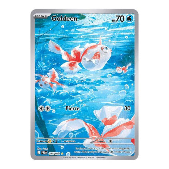 Goldeen - 087/084 (PBL) #087/084 Illustration Rare (Holofoil Near Mint) ME05: Pitch Black Pokemon: 2026